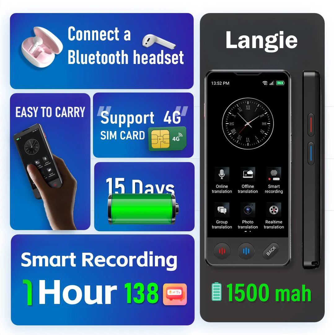 תמיכה באוזניות bluetooth langie s3, חיי סוללה